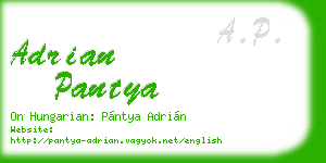 adrian pantya business card